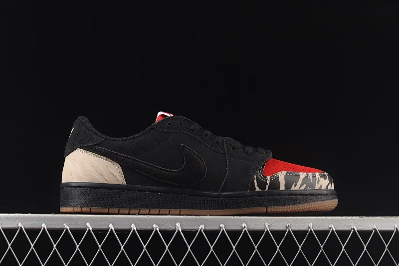 All categories Air Jordan Jordan series basketball shoes Air Jordan 1 Low New version Air Jordan 1 Low "Carnivore" AJ1 Joe 1 carnivore theme black and red low-top cultural sneakers DN3400-001